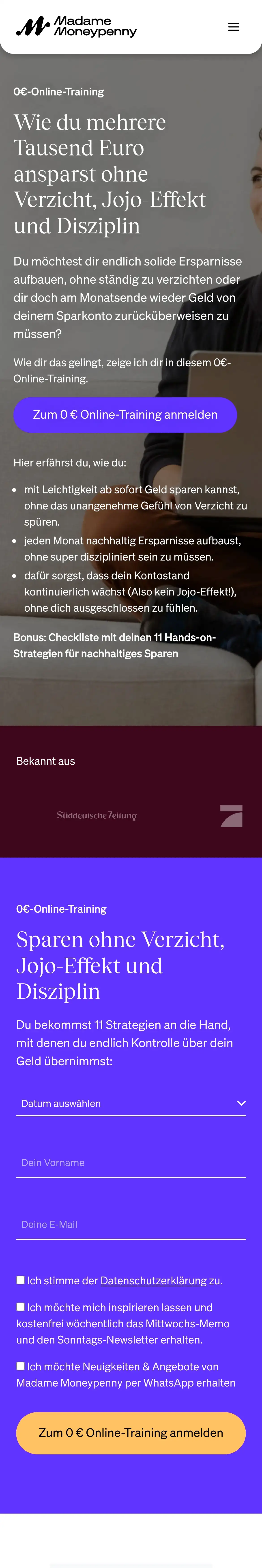 Madame Moneypenny: Wie du mehrere Tausend Euro ansparst ohne Verzicht, Jojo-Effekt und Disziplin