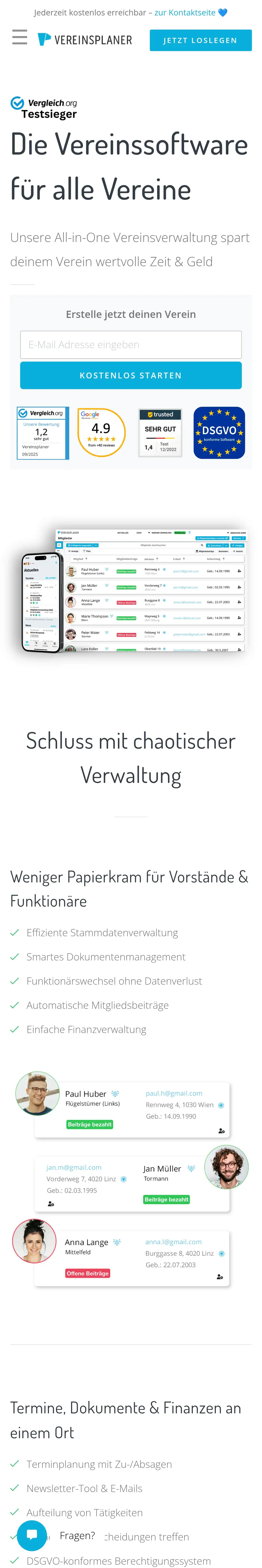 Vereinsplaner: Weniger Papierkram für Vorstände & Funktionäre
