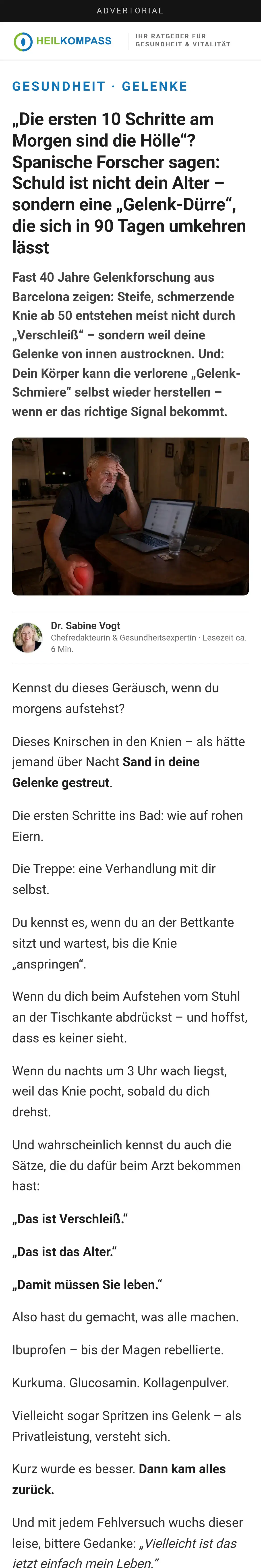 Ingrid Hoffmann: „Die ersten 10 Schritte am Morgen sind die Hölle“? Spanische Forscher sagen: Schuld ist nicht dein Alter – sondern eine „Gelenk-Dürre“, die sich in 90 Tagen umkehren lässt