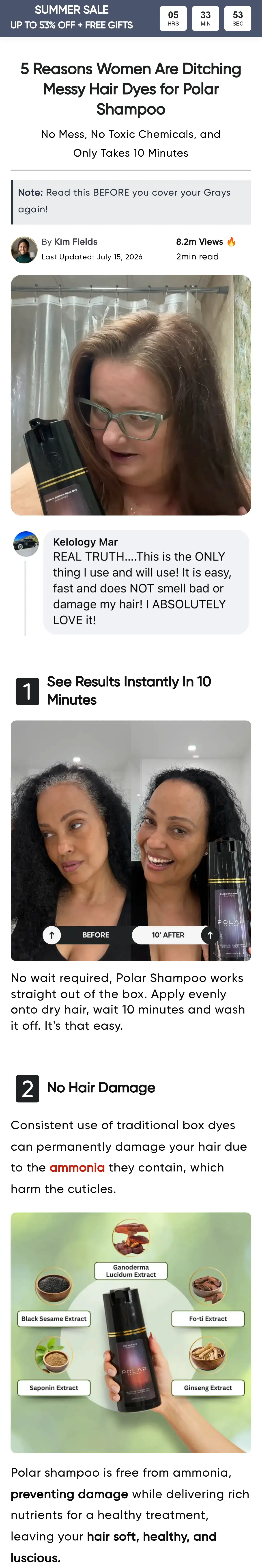 Polar Haircare: 5 Reasons Women Are Ditching Messy Hair Dyes for Polar Shampoo