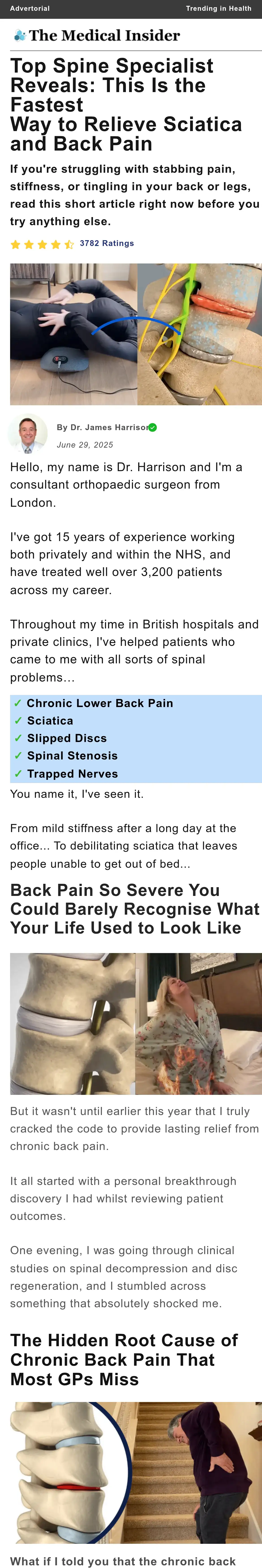 Prevalnt: Top Spine Specialist Reveals: This Is the Fastest Way to Relieve Sciatica and Back Pain