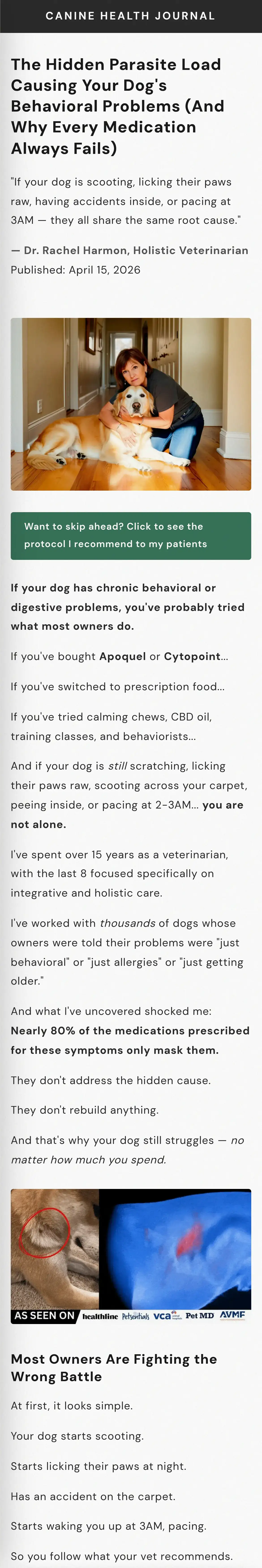 Dr. Lena Kovač, DVM: The Hidden Parasite Load Causing Your Dog's Behavioral Problems (And Why Every Medication Always Fails)
