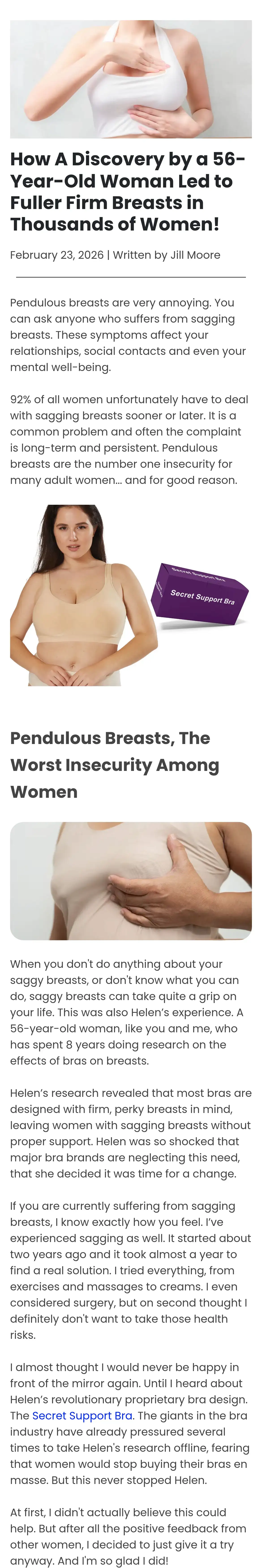 Body & Bra: How A Discovery by a 56-Year-Old Woman Led to Fuller Firm Breasts in Thousands of Women!