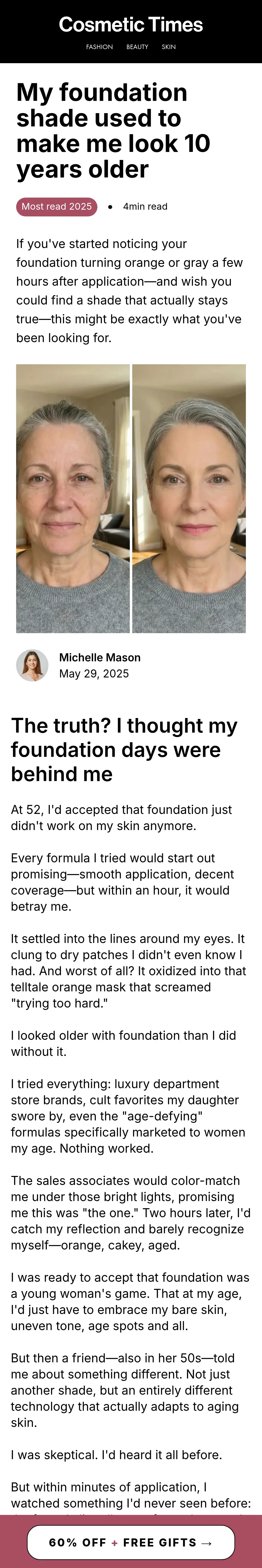 Aging Queens Magazine: I thought foundation was over for me at 52 – until I discovered this
