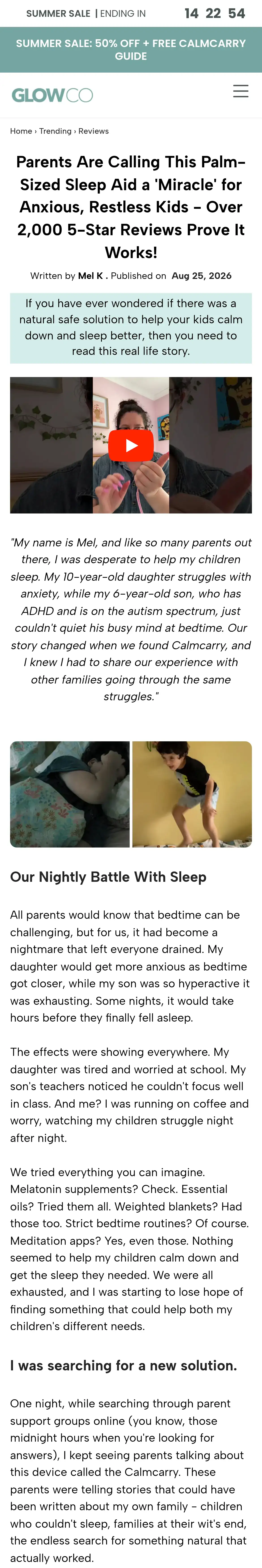 Parent Sleep Solutions: Parents Are Calling This Palm-Sized Sleep Aid a 'Miracle' for Anxious, Restless Kids - Over 2,000 5-Star Reviews Prove It Works!