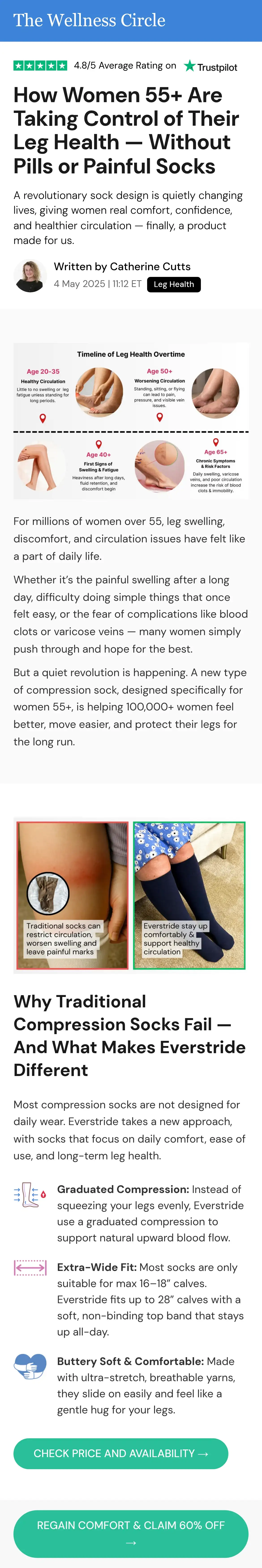 Everstride: How Women 55+ Are Taking Control of Their Leg Health — Without Pills or Painful Socks